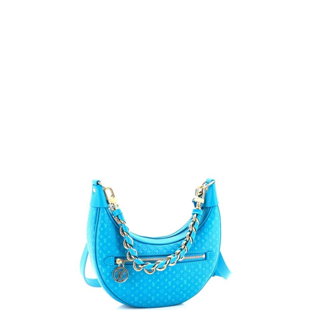 Louis Vuitton Loop Handbag Nanogram Embossed Leather Blue - Picture 2 of 7